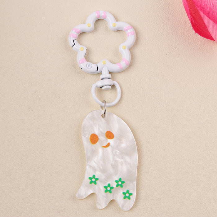Wholesale  Series Pumpkin Skull Acrylic Keychain Color Ghost Hanging Ornaments