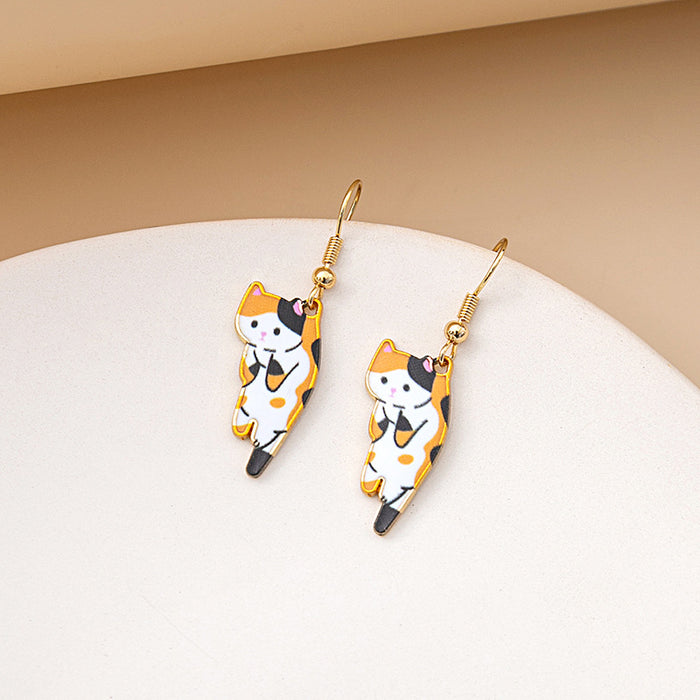 Wholesale Cute Kitten Animal Acrylic Earrings JDC-ES-MDD101