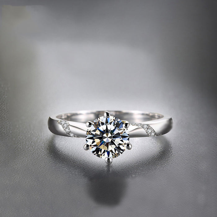 Wholesale Platinum imitation D-grade high diamond ring