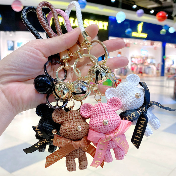 Wholesale Creative Cartoon Resin Bear Keychain Chic Fashion Accessory