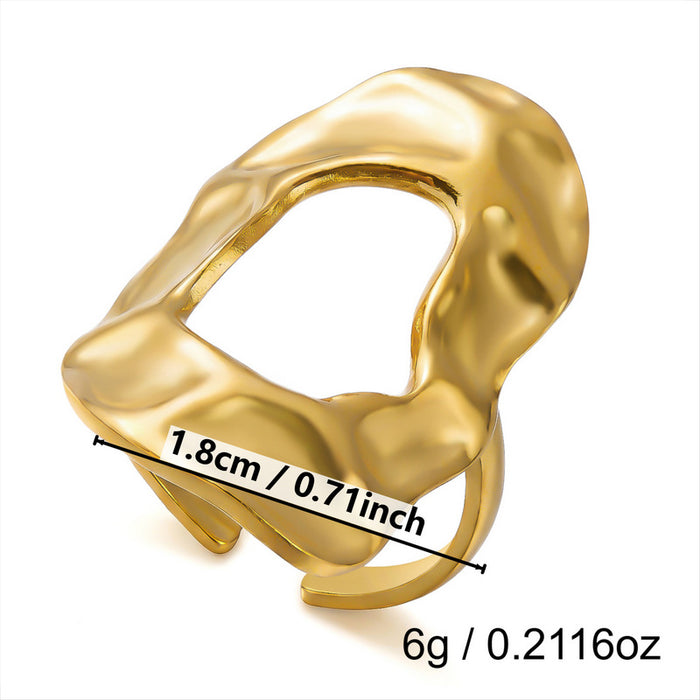Wholesale Flower Sun Spiral Stainless Steel Open Ring Chic Fashion Jewelry Accessory