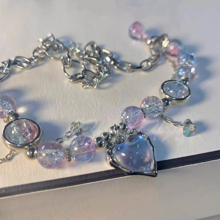 Wholesale Exquisite and versatile niche light luxury heart pendant bracelet