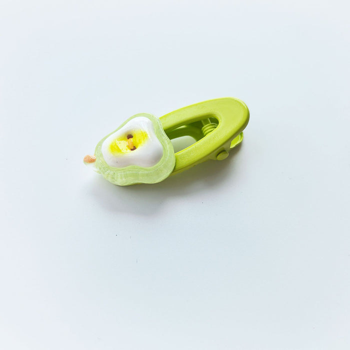 Wholesale Fruit side clip cute children's hair clip dopamine oval clip sweet wind hairpin