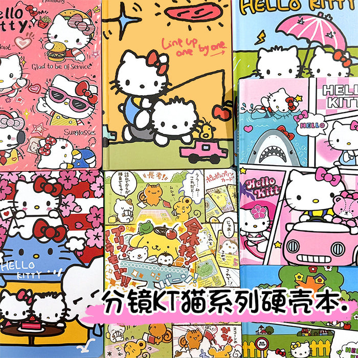 Wholesale 5pcs split mirror cat series color page hard cover cartoon  notebook hand account diary