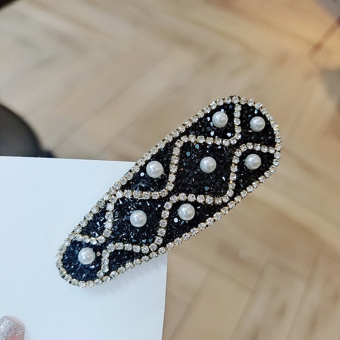 Wholesale Pearl Rhinestone Hairpin Side Clip Bangs Clip Back Head