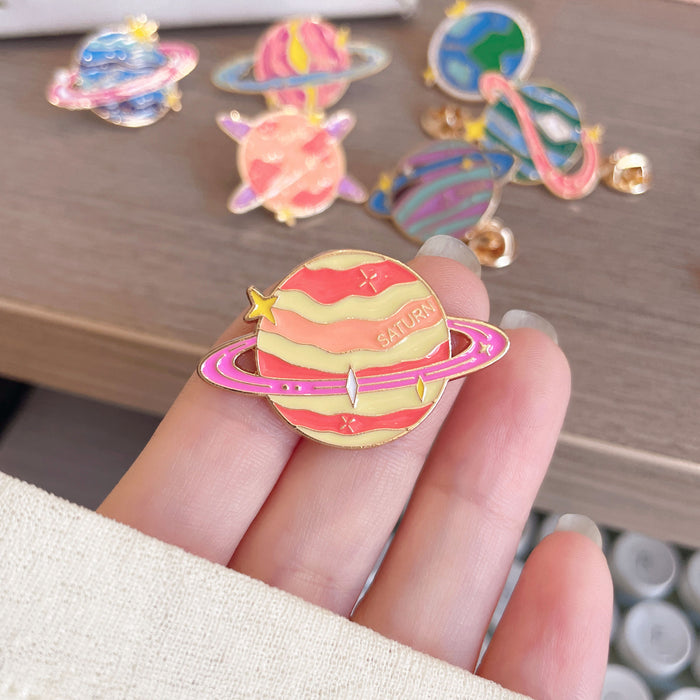 Wholesale Planet Series Eight Major Planets Metal Brooch
