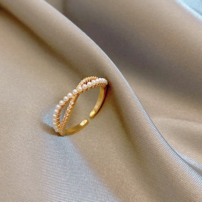 Wholesale Butterfly ring inlaid with zircon