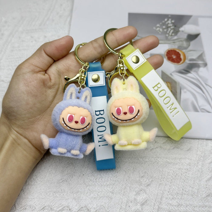 Wholesale Plush toy key pendant for couples, cute plush keychain cartoon