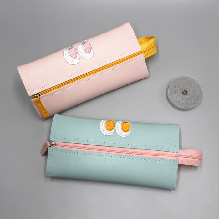 Wholesale Leather Embroidery Pencil Case JDC-PB-DongJ006