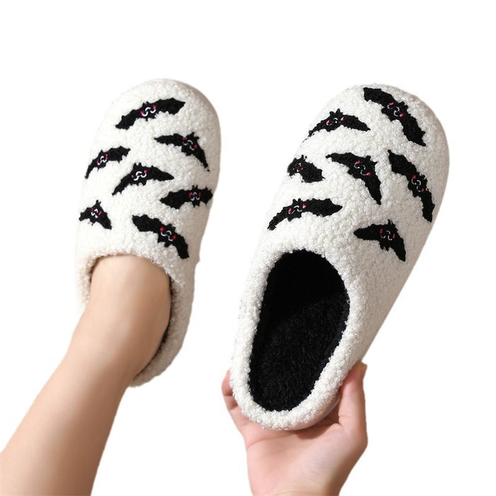 Wholesale  slippers for women  home non-slip home indoor warm cartoon skull cotton slippers