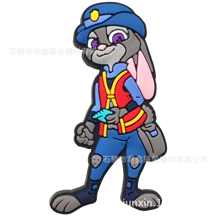 Wholesale  50pcs Hole shoe accessories cartoon detachable PVC soft rubber Shoes Charms