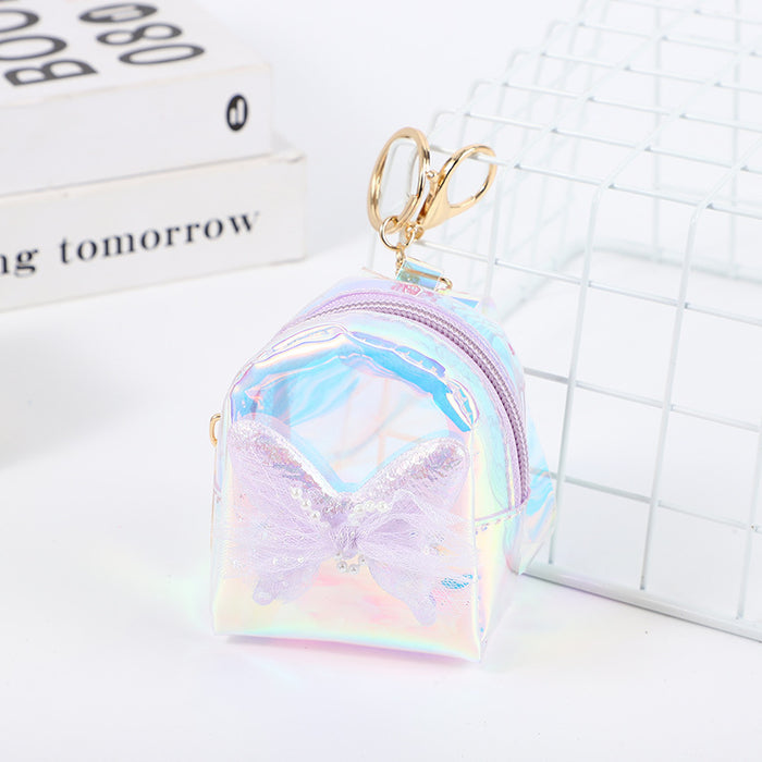 Wholesale PVC Lace Butterfly Coin Purse Keychain Pink Street Trend Pouch For Lipstick And Earphones Everyday Fashion Accessory