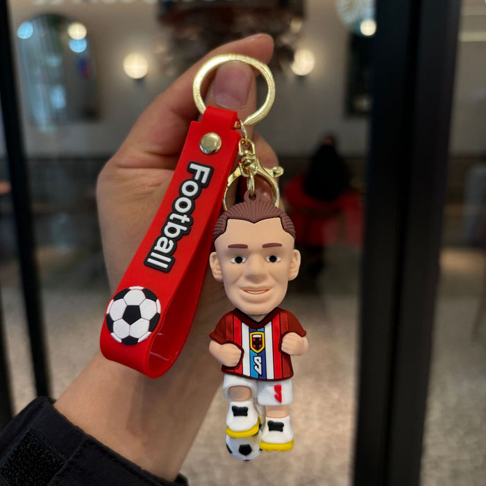 Wholesale 2pcs World Cup Cartoon Football Star Keychain Fashion Accessory Fan Gift