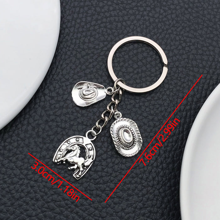 Wholesale Oil-dripping hat pistol metal keychain
