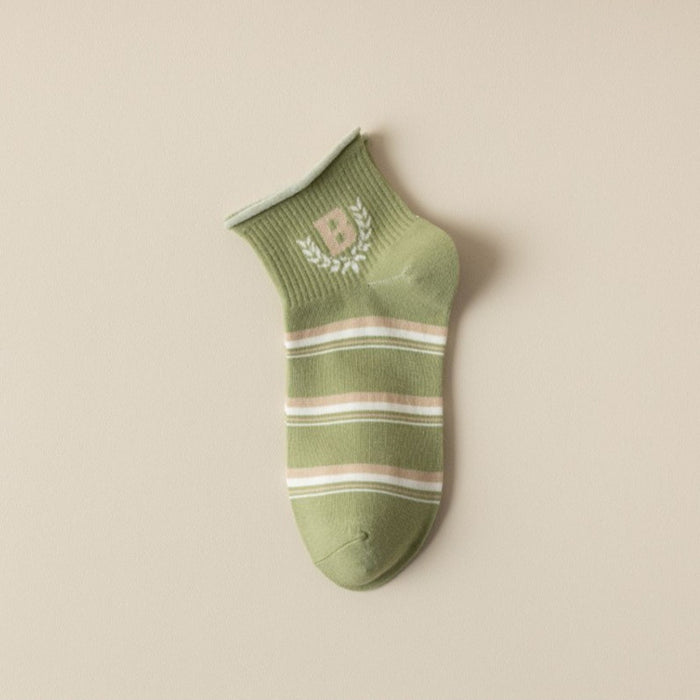 Wholesale Combed cotton short tube women's socks with new rolled edge and loose mouth socks