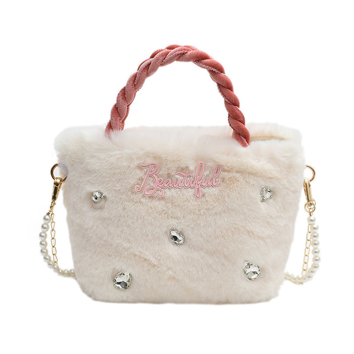Wholesale Cute Crossbody Bag Autumn and Winter Bags  Women' s High-End Furry Bag Tote Bag Portable Niche