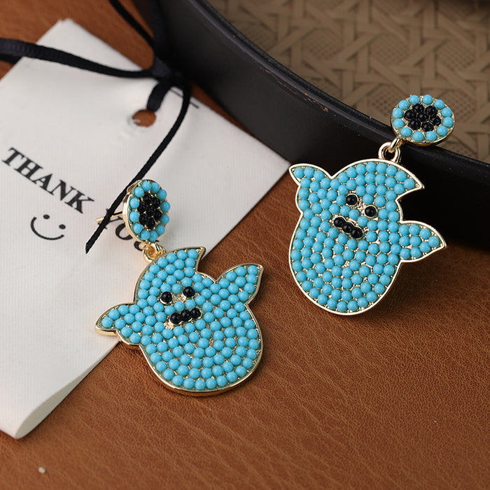 Wholesale Ghost Pendant Alloy Earrings JDC-ES-Rulong004