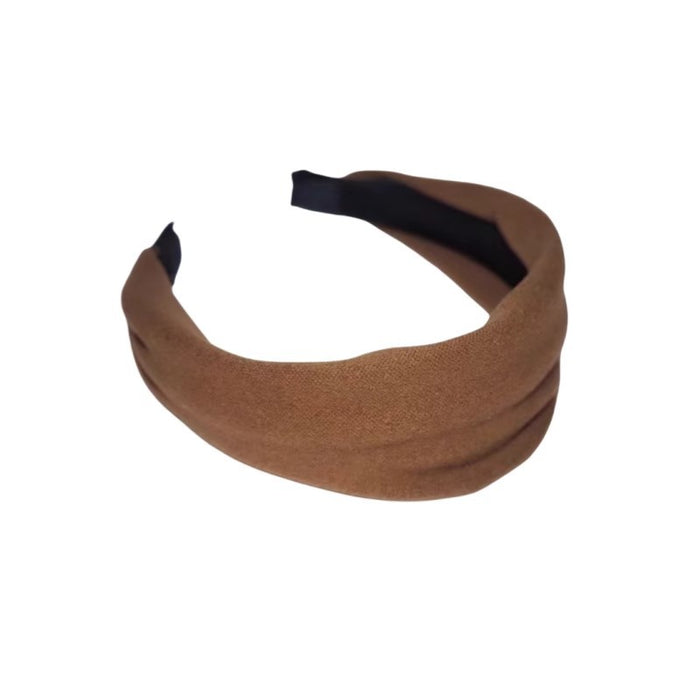 Wholesale Simple temperament wide-brimmed suede headband hair band headband small anti-slip hair band headband showing face