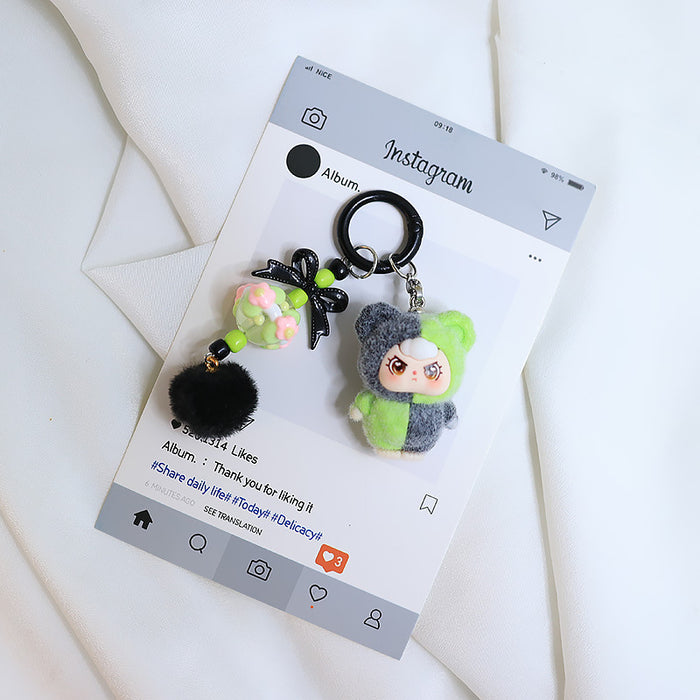 Wholesale Cute Color-Blocking Plush Doll Accessory Cute Ornament Pendant