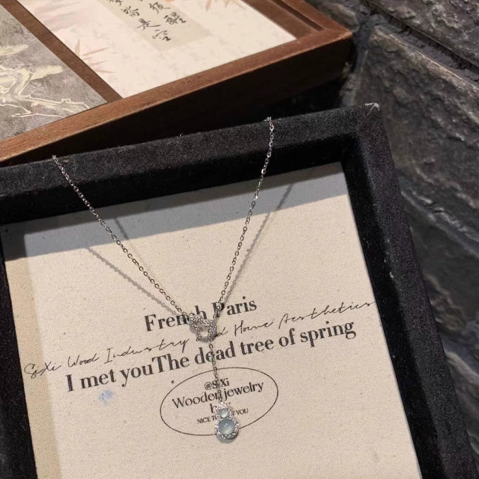 Wholesale Pendant necklace exquisite and versatile, high-end feel, open index finger ring