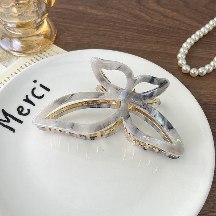 Wholesale Large Bow Hollow Elegant Acetic Acid Hair Clips