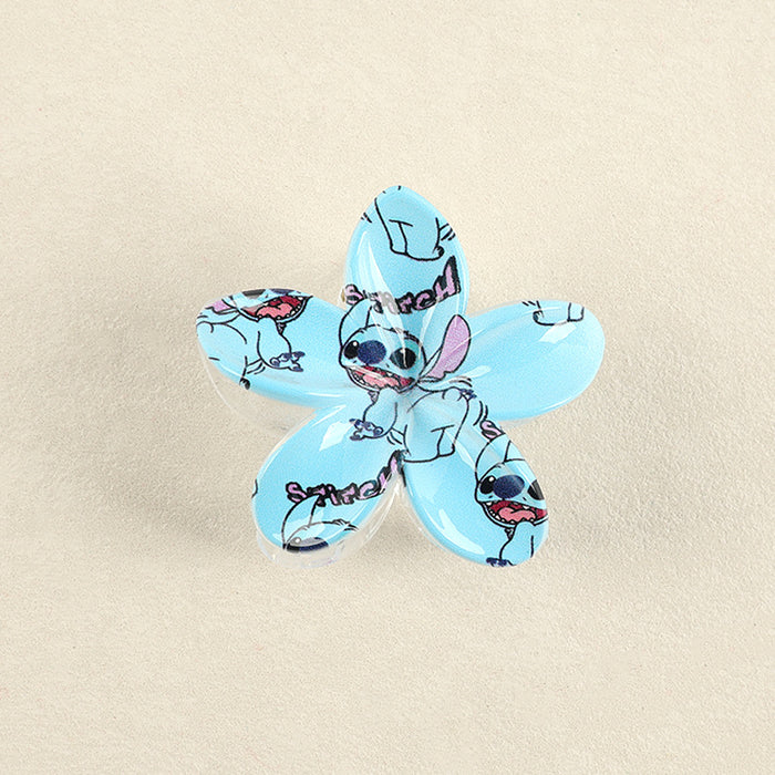 Wholesale Frangipani Printed Plastic Hair Clips