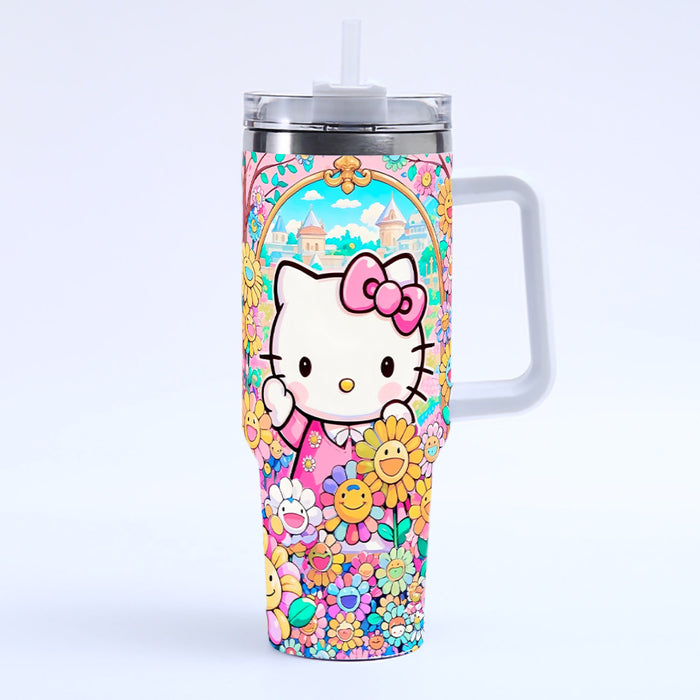 Wholesale Cute Cartoon 40OZ Stainless Steel Ice Bullies Cup with Handle for Car Use