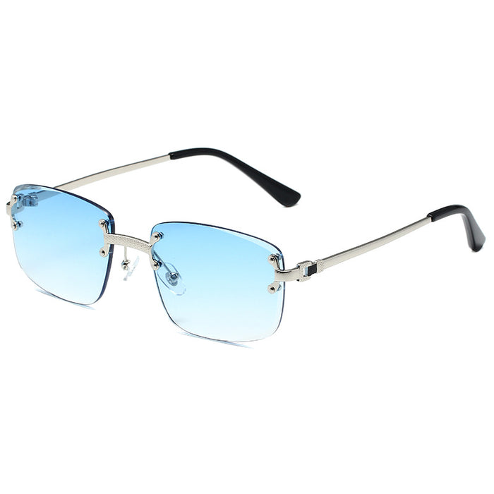 Wholesale  Rimless Trim Spring Foot Sunglasses Women's  Gradient Sunglasses Men's