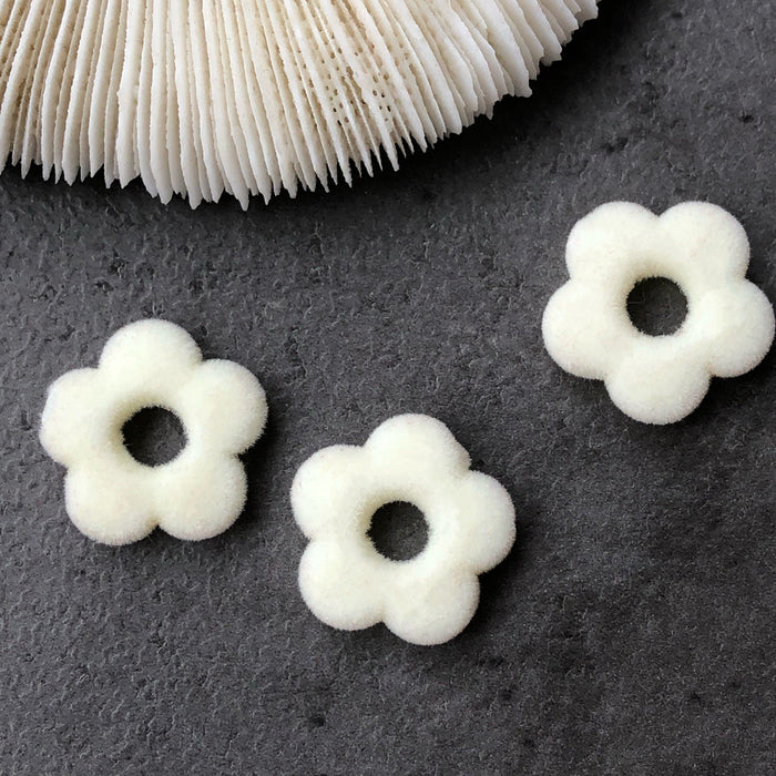 Wholesale 10PCS Flocking Small Flowers DIY Jewelry Accessories Beads JDC-BDS-YuPan001