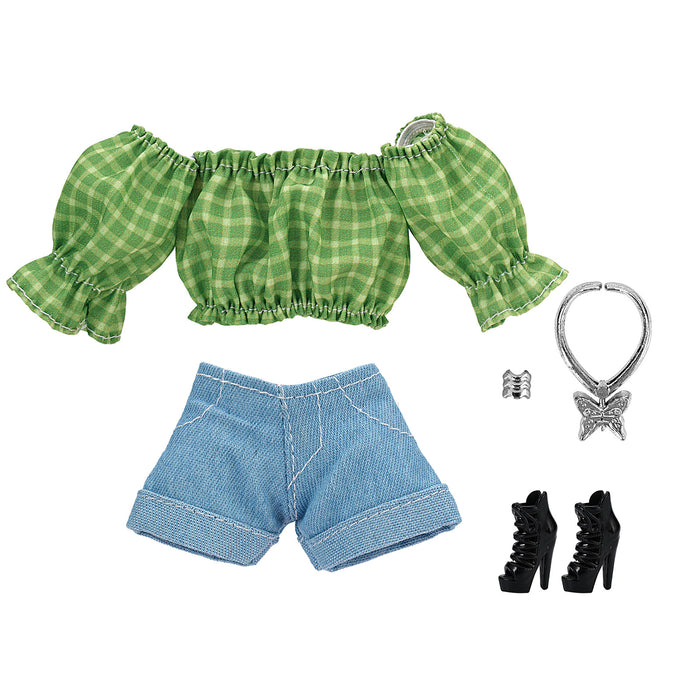 Wholesale doll floral shirt bubble sleeve shorts suit