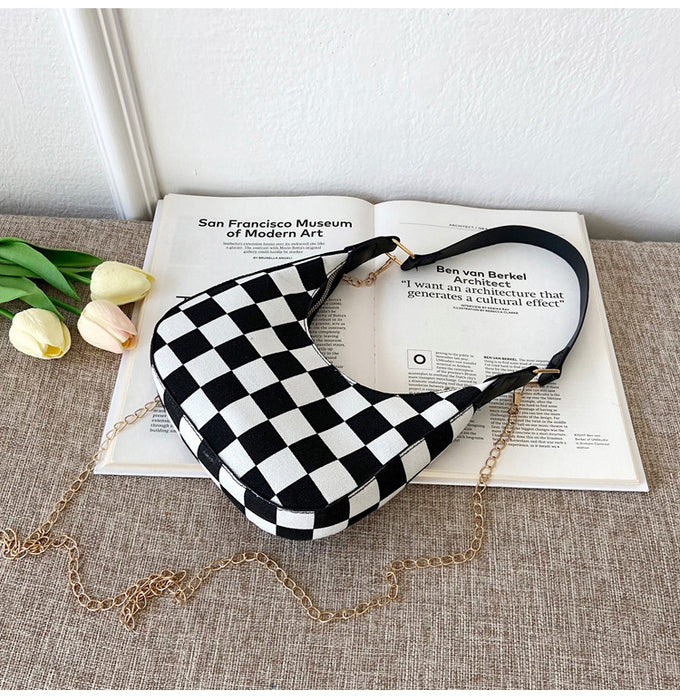 Wholesale New Houndstooth Women's Bag  Shoulder Crossbody Bag Stylish  Handbag