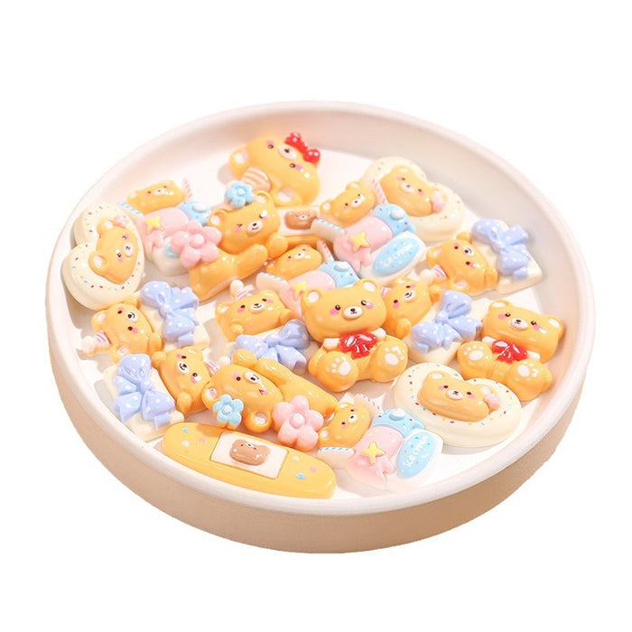 Wholesale Bear Girl Glossy Series Cream Glue Mobile Phone Case Material Stationery Box Headband Jewelry