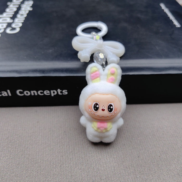Wholesale Cute Cartoon Flocked bow keychain