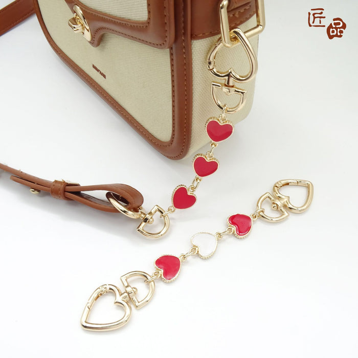 Wholesale Heart-shaped chain accessory bag strap Keychains