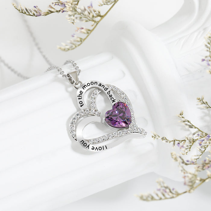 Wholesale Heart Pendant Necklace Eternal Love Double-layer Love Heart-shaped Necklace