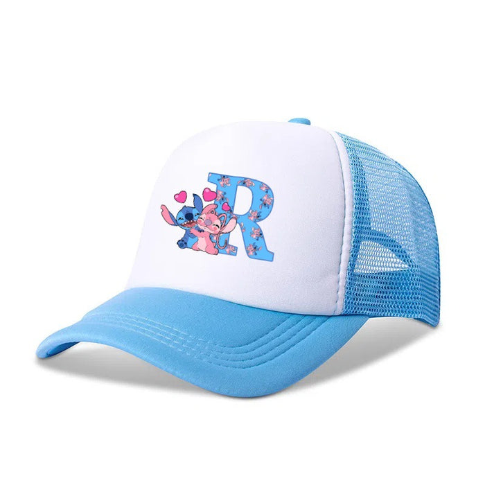 Wholesale Cartoon letter print baseball cap net breathable dome cap
