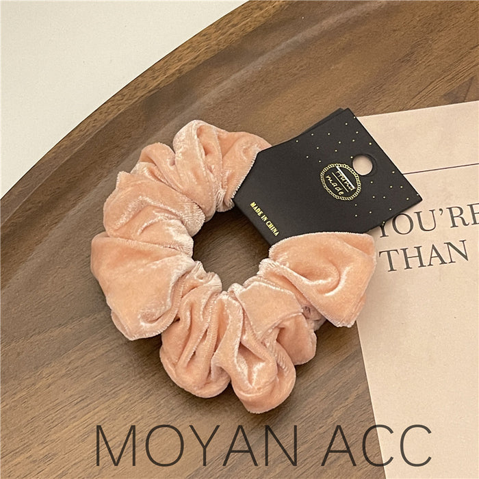 Wholesale Bowel Hair Ring Black Rubber  Hair Accessories Cream Style Headwear
