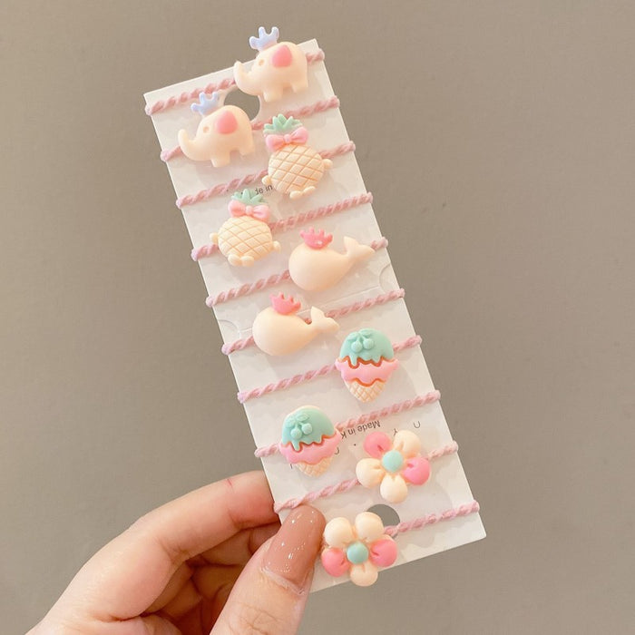 Wholesale Cute Cartoon Hair Ties for Kids Soft Elastic Everyday Styling Baby Hair Accessory