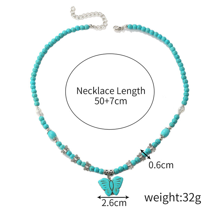 Wholesale Turquoise Bohemian Ethnic Style Necklace