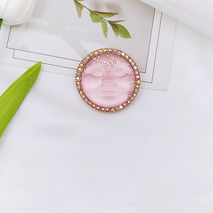 Wholesale face exquisite diamond personality color elegant brooch