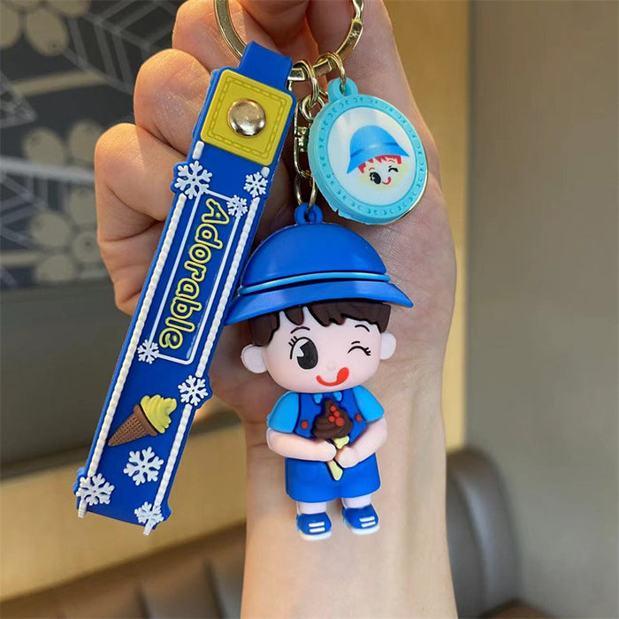 Wholesale Silicone Cartoon Doll Keychain JDC-KC-MingT210