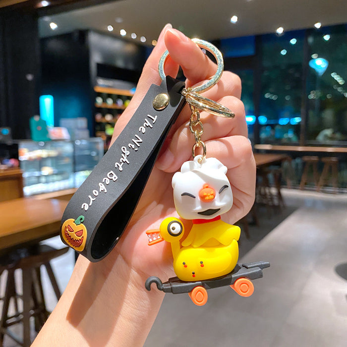 Wholesale Silicone Keychain Trendy Christmas Bag Charm