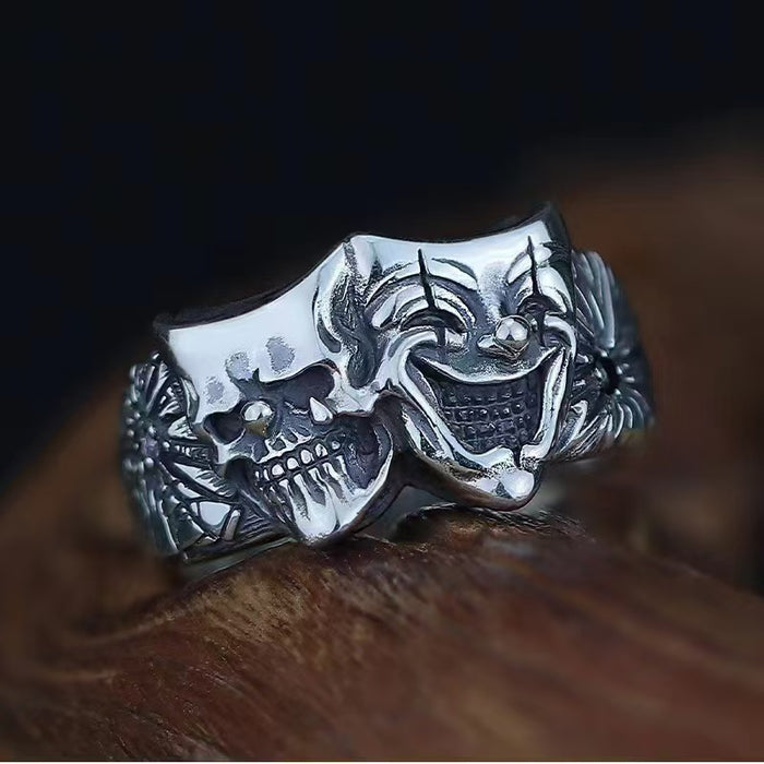 Wholesale New double-sided ring, zinc alloy retro ring, handmade open ring