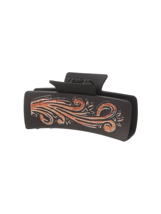 Wholesale Western Sunflower Leather Shark Clip Hairpin Women' s Grab Clip