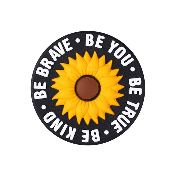 Wholesale 20pcs cartoon highland cow silicone beads diy suit mix food grade  sunflower silicone beads