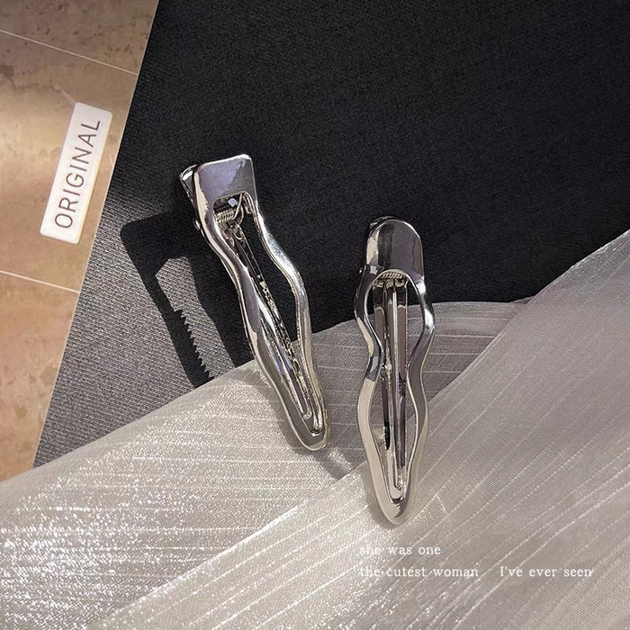 Wholesale silver Metal Hair Clip Women's Side Clip Drop Clip Headwear Hair Clip Hair Accessories