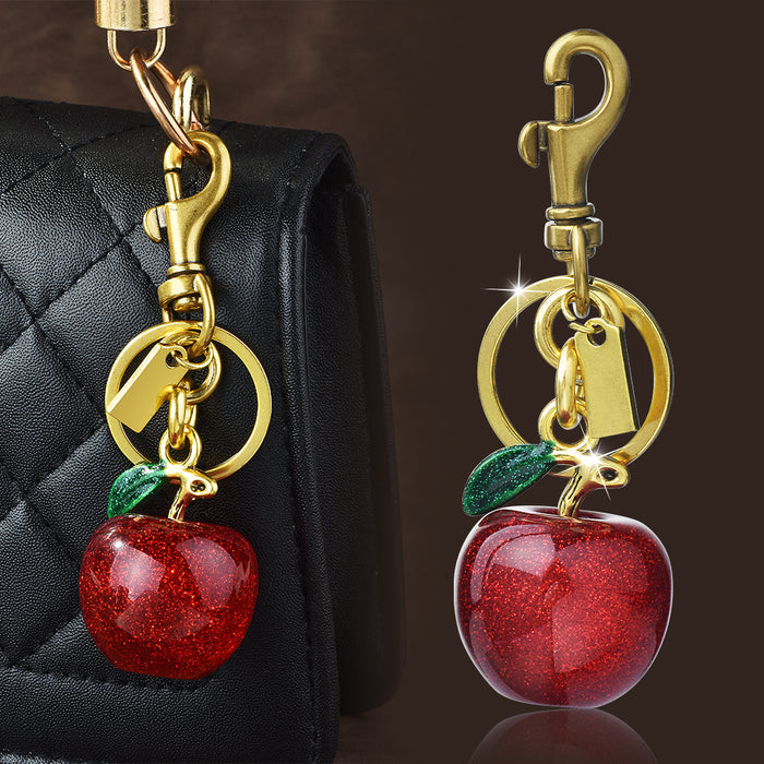 Wholesale fruit key buckle bag fashion apple pendant key ring personality accessories