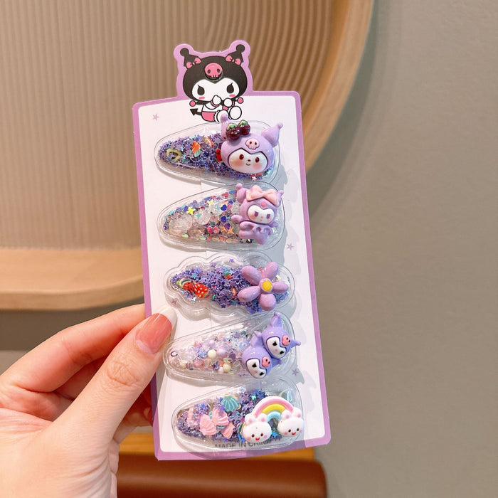 Wholesale Children's Quicksand Cartoon Resin Hairpin JDC-HC-Qinwen002