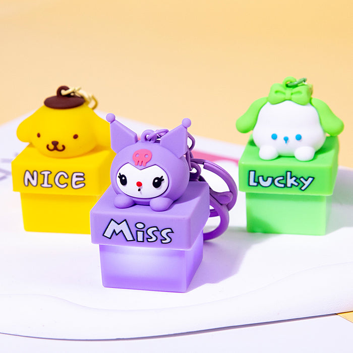 Wholesale Cartoon glowing doll keychain cute backpack car pendant