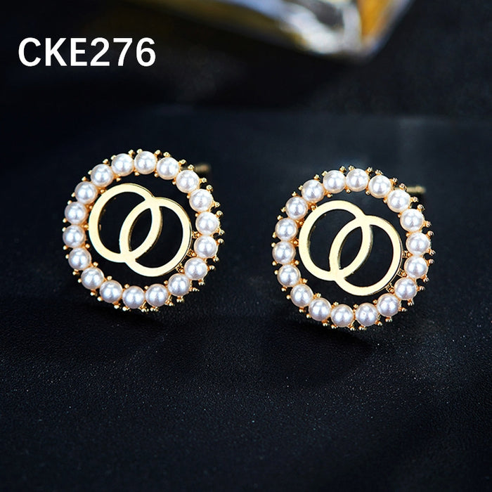 Wholesale Long Pearl Alloy Earrings (F) JDC-ES-ChenK001